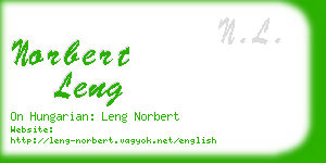 norbert leng business card